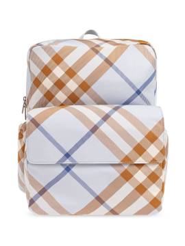 Burberry Kids Karierter Canvas-Rucksack - Blau von Burberry