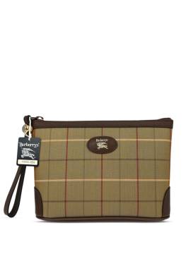 Burberry Pre-Owned 1990-2000 Karierte Canvas-Clutch - Braun von Burberry