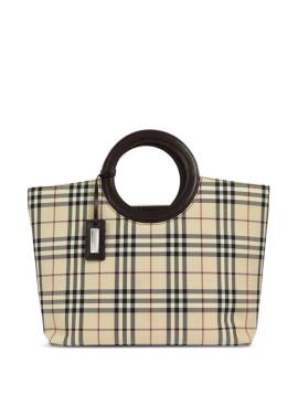 Burberry Pre-Owned 1990-2000 Tote Bag mit Check - Nude von Burberry