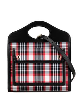 Burberry Pre-Owned 2000-2017 mini Plaid Pocket Umhängetasche aus Canvas - Schwarz von Burberry