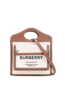 Burberry Pre-Owned 2018-2024 mini Pocket Umhängetasche aus Canvas - Braun von Burberry