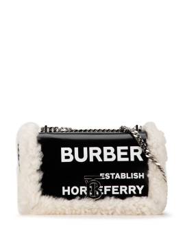 Burberry Pre-Owned 21st Century mittelgroße Lola Umhängetasche aus Canvas mit Shearling-Besatz - Schwarz von Burberry