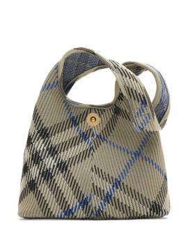 Burberry Kleine Schultertasche mit Check - Grau von Burberry