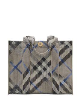 Burberry Kleine Tote Bag mit Check - Grau von Burberry