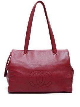 CHANEL Pre-Owned 1985-1993 Tote Bag mit CC-Steppung - Rot von CHANEL Pre-Owned