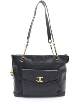 CHANEL Pre-Owned 1986-1988 Tote Bag aus Kaviarleder - Schwarz von CHANEL Pre-Owned