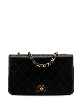 CHANEL Pre-Owned 1989-1991 Full Flap Umhängetasche mit CC - Schwarz von CHANEL Pre-Owned