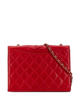 CHANEL Pre-Owned 1989-1991 Full Flap Umhängetasche mit CC - Rot von CHANEL Pre-Owned