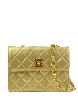 CHANEL Pre-Owned 1990 Straight Flap Schultertasche - Gold von CHANEL Pre-Owned