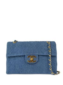 CHANEL Pre-Owned 1990 maxi Classic Flap Schultertasche - Blau von CHANEL Pre-Owned