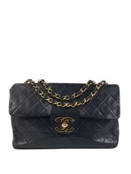 CHANEL Pre-Owned 1991-1994 Maxi XL Single Flap Schultertasche - Schwarz von CHANEL Pre-Owned
