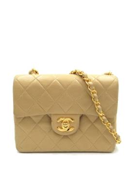 CHANEL Pre-Owned 1991-1994 mini Matelasse Schultertasche mit Kette - Nude von CHANEL Pre-Owned