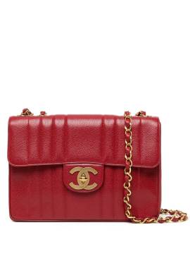 CHANEL Pre-Owned 1992 Jumbo Mademoiselle Classic Flap Schultertasche - Rot von CHANEL Pre-Owned