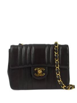 CHANEL Pre-Owned 1992 Mademoiselle Classic Square Flap Schultertasche - Schwarz von CHANEL Pre-Owned