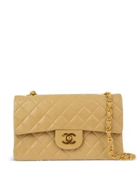 CHANEL Pre-Owned 1992 kleine Schultertasche mit Double Flap - Nude von CHANEL Pre-Owned