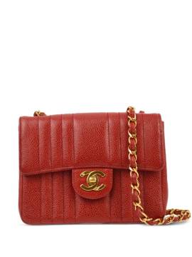 CHANEL Pre-Owned 1992 mini Classic Square Flap Schultertasche 17cm - Rot von CHANEL Pre-Owned