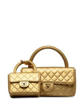 CHANEL Pre-Owned 1994-1996 Lambskin Parent Child Kelly Set Top Handle Bag handbag - Gold von CHANEL Pre-Owned