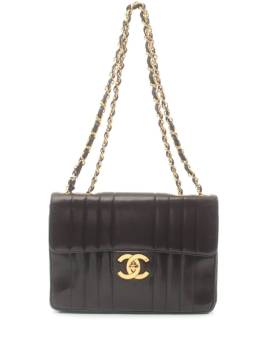 CHANEL Pre-Owned 1994-1996 große Mademoiselle Schultertasche - Schwarz von CHANEL Pre-Owned