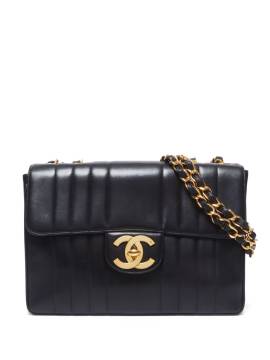 CHANEL Pre-Owned 1994-1999 Mademoiselle Flap Schultertasche - Schwarz von CHANEL Pre-Owned