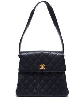 CHANEL Pre-Owned 1994-1999 gesteppte Schultertasche mit CC-Drehverschluss - Schwarz von CHANEL Pre-Owned