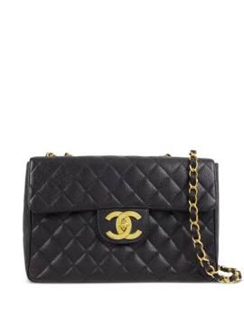 CHANEL Pre-Owned 1995 Jumbo Classic Flap Schultertasche - Schwarz von CHANEL Pre-Owned