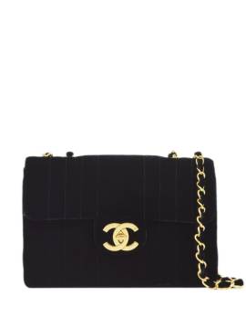 CHANEL Pre-Owned 1995 Jumbo Mademoiselle Classic Flap Schultertasche - Schwarz von CHANEL Pre-Owned