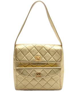 CHANEL Pre-Owned 1996-1997 Schultertasche mit Double Lock - Gold von CHANEL Pre-Owned