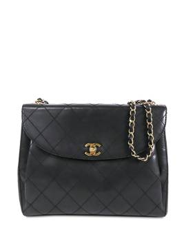 CHANEL Pre-Owned 1997-1999 Quilted Lambskin Round Flap shoulder bag - Schwarz von CHANEL Pre-Owned