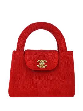 CHANEL Pre-Owned 1998 gewebte Handtasche mit CC - Rot von CHANEL Pre-Owned