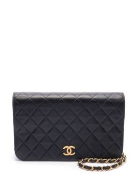 CHANEL Pre-Owned 2000-2002 pre-owned Schultertasche mit Full Flap - Schwarz von CHANEL Pre-Owned