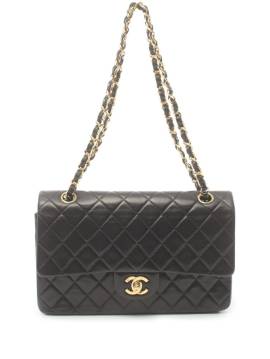 CHANEL Pre-Owned 2000-2002 mittelgroße Schultertasche mit Double Flap - Schwarz von CHANEL Pre-Owned