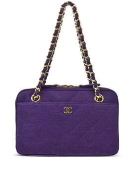 CHANEL Pre-Owned 2000 Handtasche mit Chevron-Steppung - Violett von CHANEL Pre-Owned