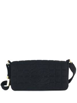 CHANEL Pre-Owned 2002-2003 Jersey Knit Chocolate Bar Flap shoulder bag - Schwarz von CHANEL Pre-Owned