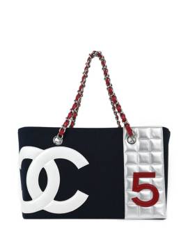 CHANEL Pre-Owned 2002 Nº5 Choco Bar Tote Bag - Blau von CHANEL Pre-Owned