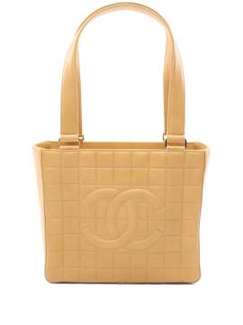 CHANEL Pre-Owned 2002 Chocolate Bar Shopper mit CC-Applikation - Nude von CHANEL Pre-Owned