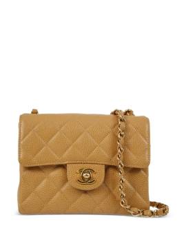 CHANEL Pre-Owned 2003 mini Classic Square Flap Schultertasche - Braun von CHANEL Pre-Owned