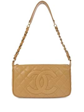 CHANEL Pre-Owned 2003 pre-owned CC Schultertasche - Nude von CHANEL Pre-Owned