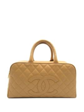 CHANEL Pre-Owned 2004-2005 gesteppte Handtasche mit CC-Motiv - Nude von CHANEL Pre-Owned