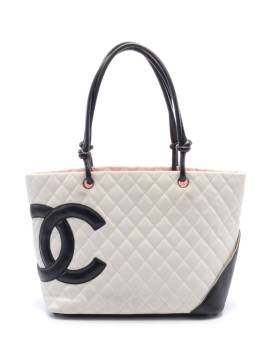 CHANEL Pre-Owned 2004-2005 große Cambon Handtasche - Weiß von CHANEL Pre-Owned