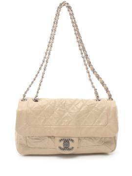 CHANEL Pre-Owned 2009-2010 Coco Rider Flap Schultertasche - Nude von CHANEL Pre-Owned