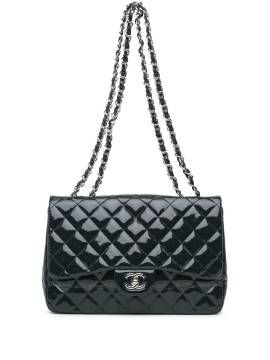 CHANEL Pre-Owned 2009-2010 jumbo Classic Double Flap Schultertasche - Blau von CHANEL Pre-Owned