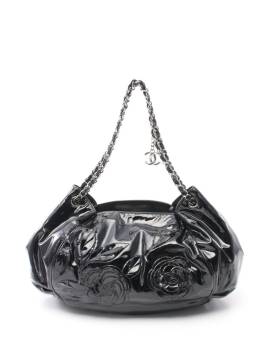 CHANEL Pre-Owned 2010-2011 Camellia Schultertasche mit Kette - Schwarz von CHANEL Pre-Owned