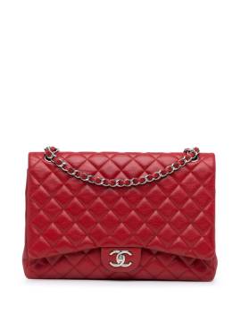 CHANEL Pre-Owned 2010-2011 maxi Classic Double Flap Schultertasche - Rot von CHANEL Pre-Owned