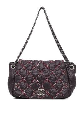 CHANEL Pre-Owned 2010-2011 Paris-Byzance Nylon Tweed On Stitch Bubble Accordion Flap Schultertasche - Rot von CHANEL Pre-Owned