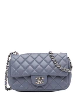 CHANEL Pre-Owned 2011 Pre-Owned Chanel Mini Classic Lambskin Rectangular Single Flap crossbody bag - Grau von CHANEL Pre-Owned