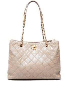 CHANEL Pre-Owned 2012-2013 Tote Bag mit gesteppter Kette - Nude von CHANEL Pre-Owned