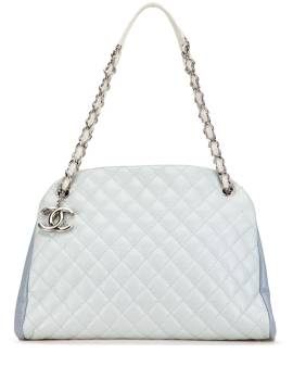 CHANEL Pre-Owned 2012-2013 große Tricolor Caviar Just Mademoiselle Bowling Schultertasche - Blau von CHANEL Pre-Owned