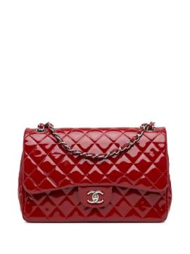 CHANEL Pre-Owned 2013-2014 jumbo Classic Double Flap Schultertasche aus Lackleder - Rot von CHANEL Pre-Owned