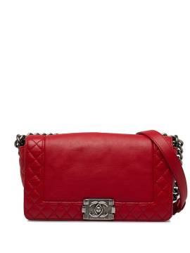 CHANEL Pre-Owned 2013-2014 mittelgroße Boy Chanel Schultertasche - Rot von CHANEL Pre-Owned