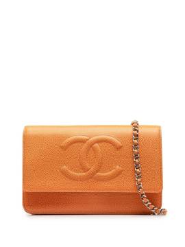 CHANEL Pre-Owned 2013 Caviar CC Wallet On Chain crossbody bag - Orange von CHANEL Pre-Owned